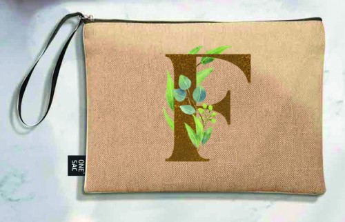 Bolso de mano letra f - regalos de boda